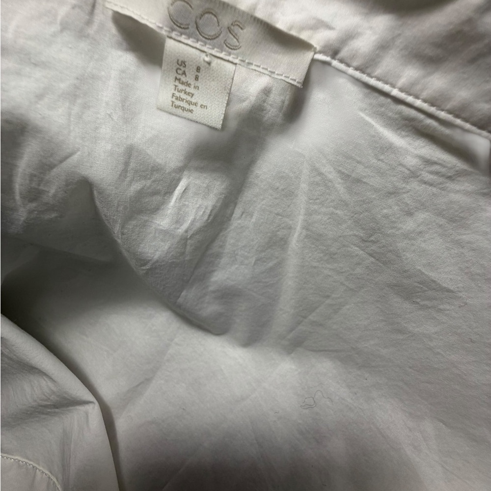 COS White Oversized Button-Down Wide Collared Shi… - image 10